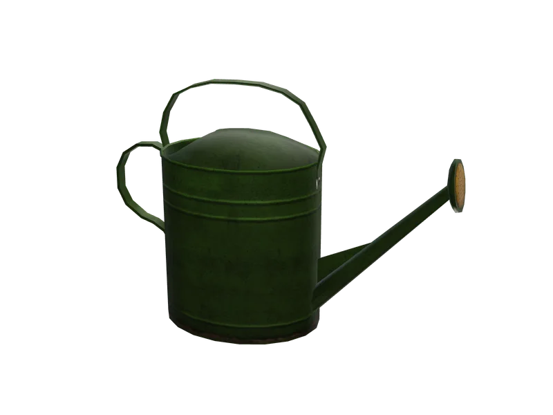Watering — 3D render of the other model, shown from the side