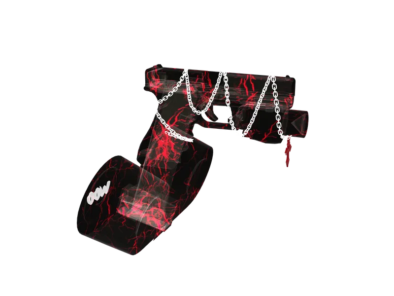 Woo100rnd — 3D render of the pistol model, shown from the side