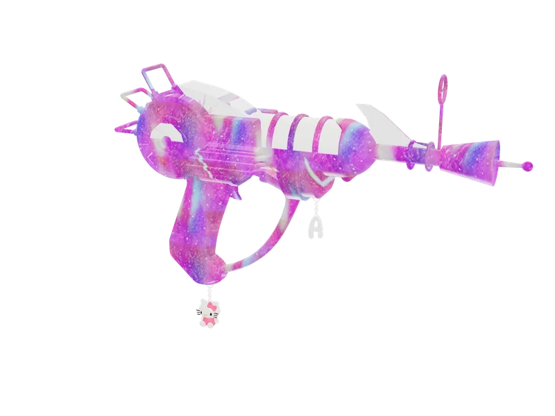 Xoraygun — 3D render of the pistol model, shown from the side
