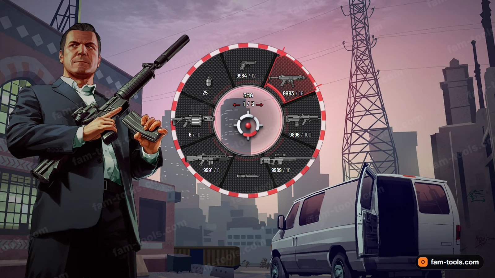 Apex weapon wheel, open on a dark HUD