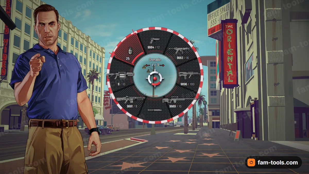 Apex weapon wheel in the Works red palette