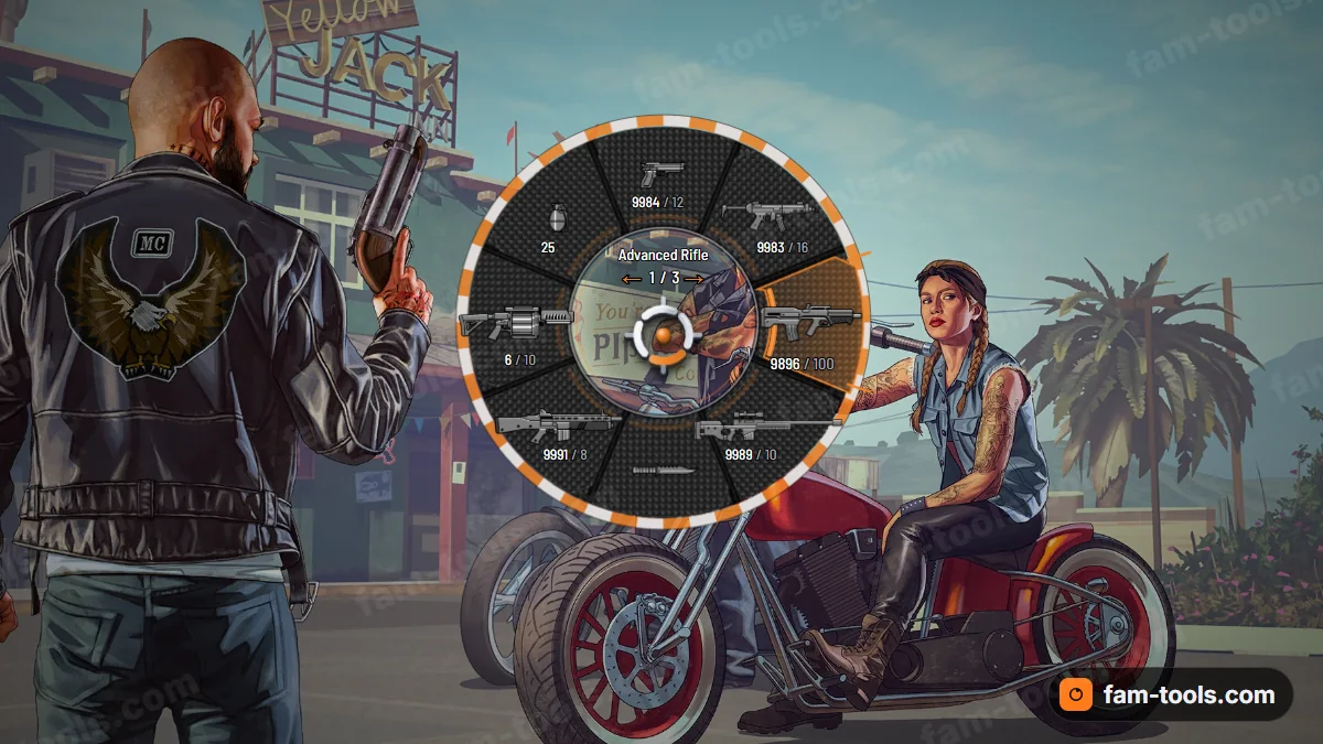 Apex weapon wheel in the Papaya palette