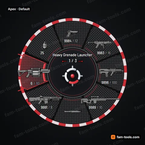 Apex weapon wheel for FiveM, race-spec carbon wings, kerb stripes and a timing-board selection