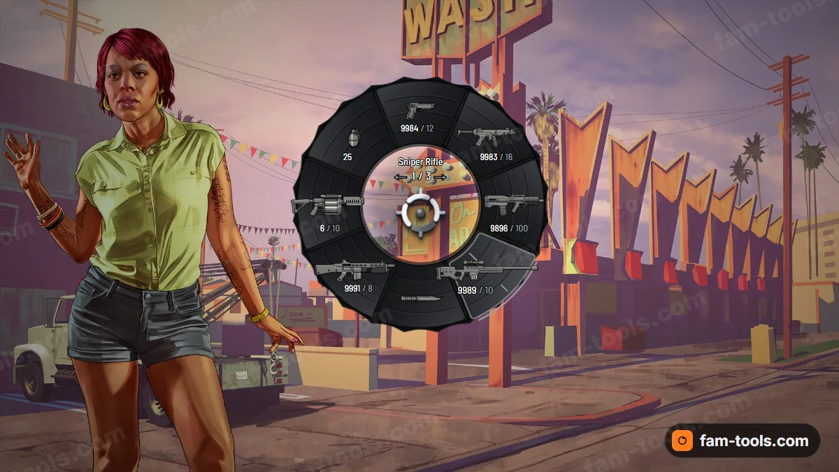 Carapace weapon wheel in the Obsidian shell palette