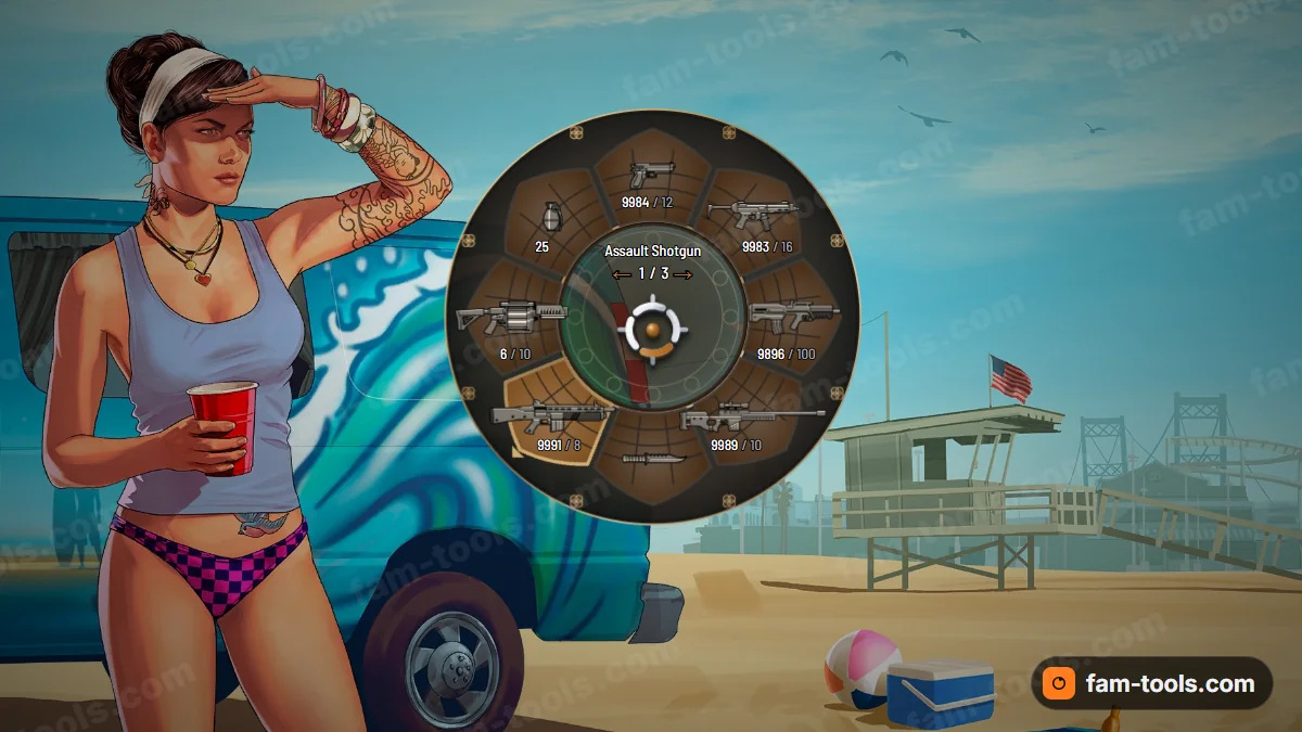 Cathedral weapon wheel in the Amber chapel palette