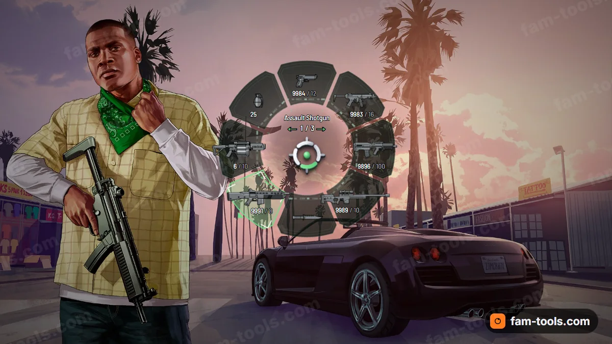 Command weapon wheel in the Terminal palette