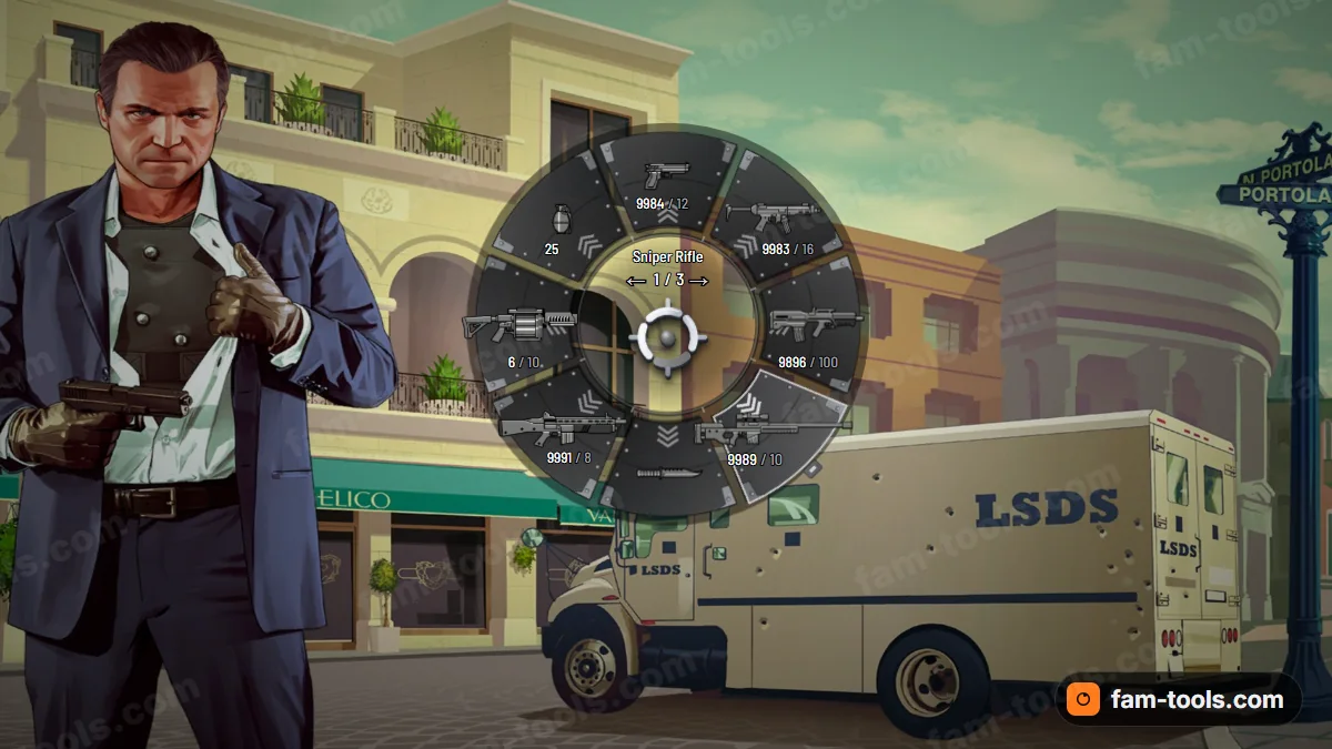 Crate weapon wheel in the Black ops palette
