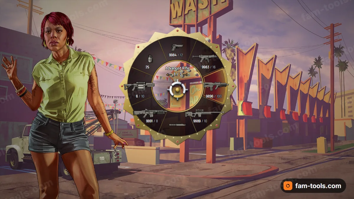 Crown weapon wheel in the Imperial red palette