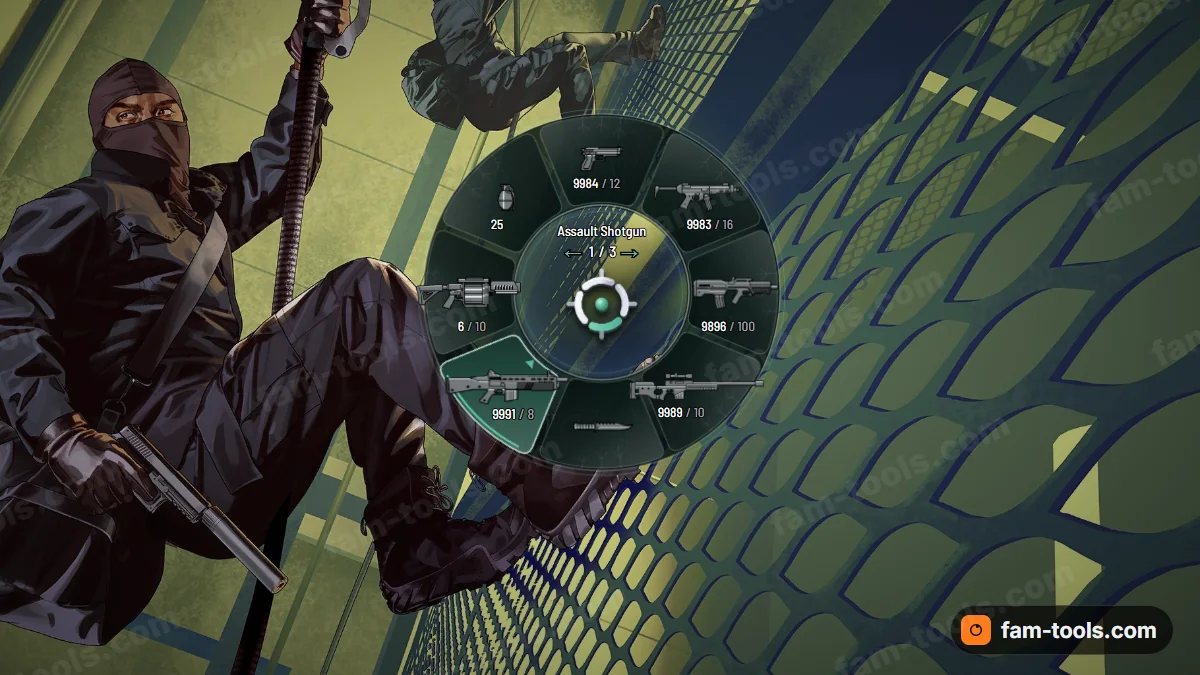 Cryo weapon wheel in the Aurora palette