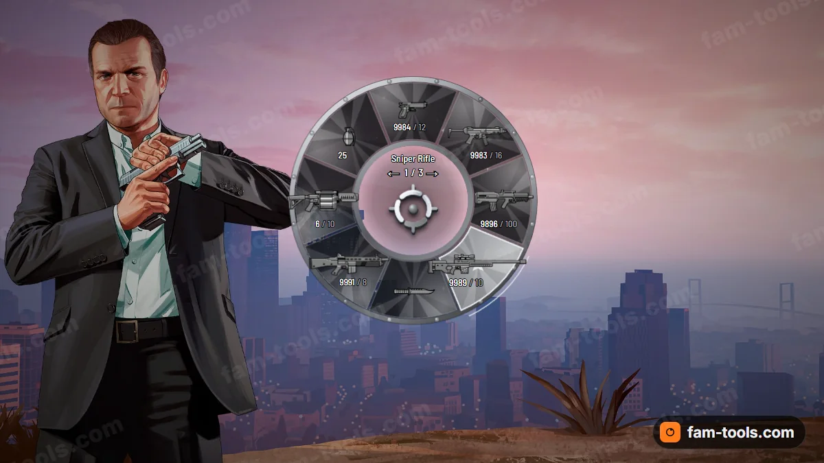 Diamond weapon wheel in the Black diamond palette