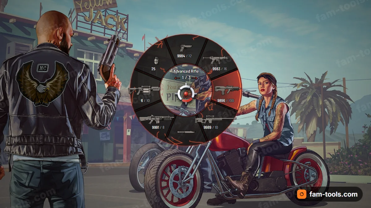 Ember weapon wheel in the Forge palette