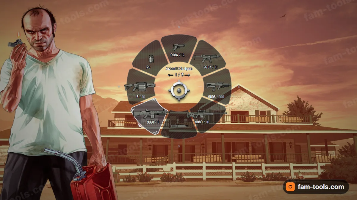Ops HUD weapon wheel in the Arctic palette