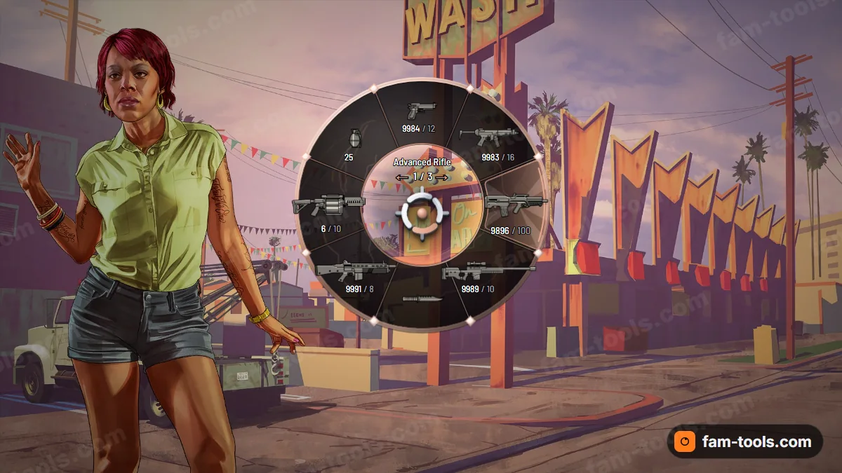 Prestige weapon wheel in the Rose gold palette