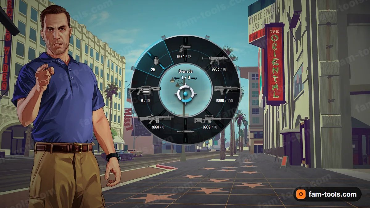 Reactor weapon wheel in the Coolant palette