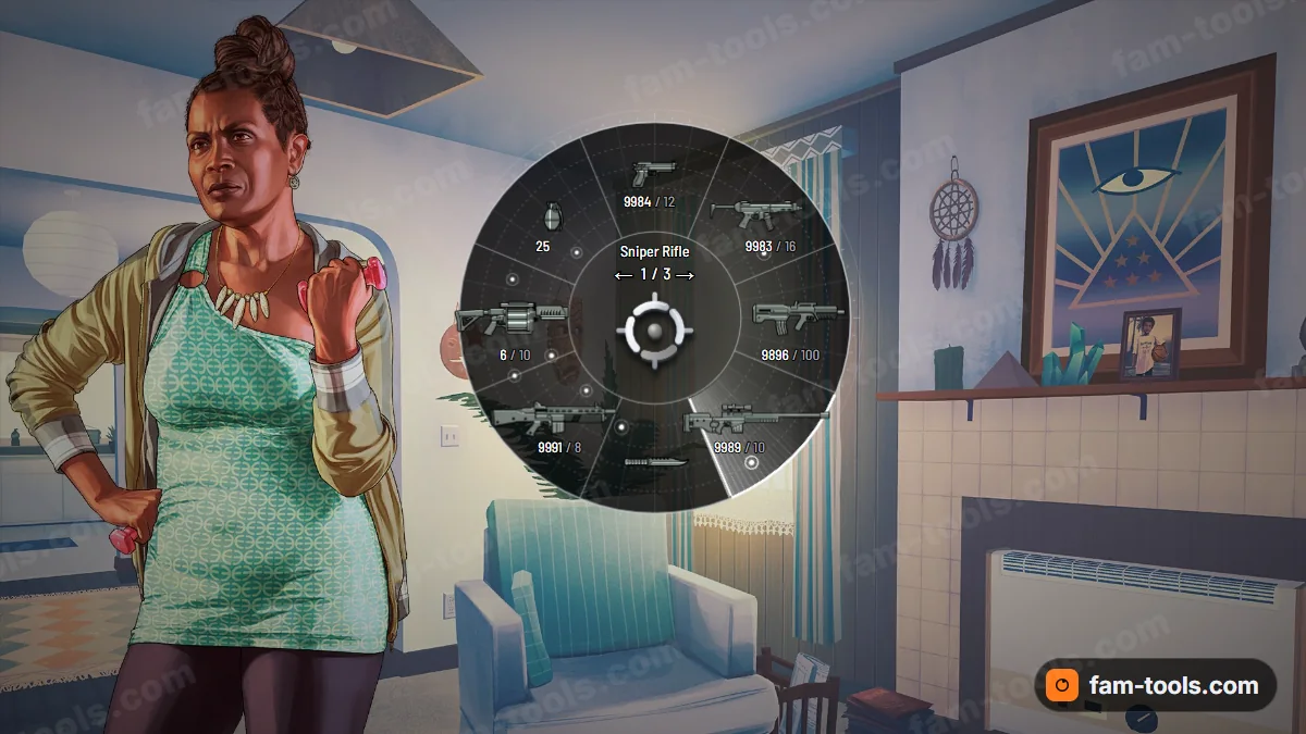 Recon weapon wheel in the White ops palette