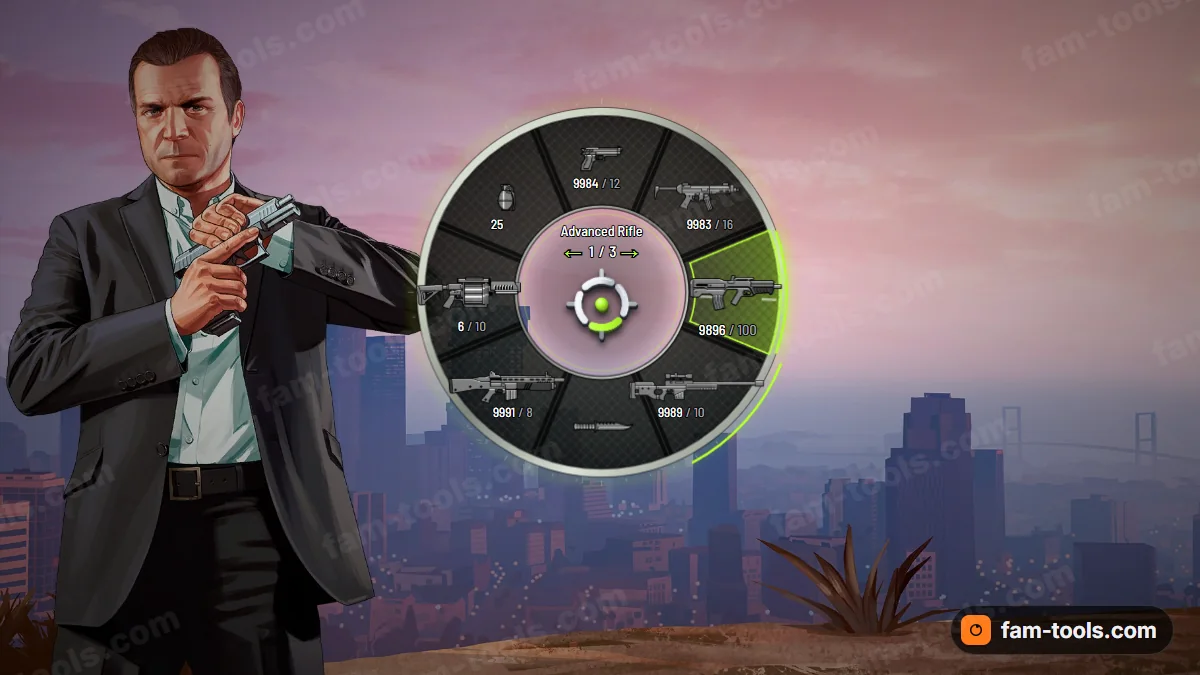 Tuner weapon wheel in the Lime boost palette