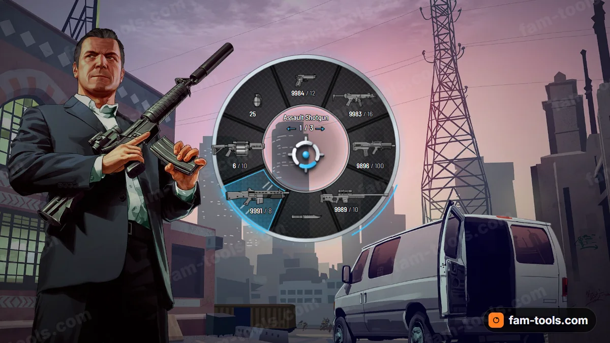 Tuner weapon wheel in the Ice blue palette