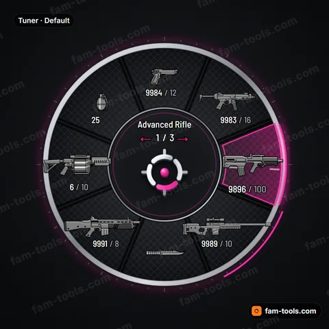 Tuner weapon wheel for FiveM, street-tuned grille mesh, boost gauge ticks and underglow selection