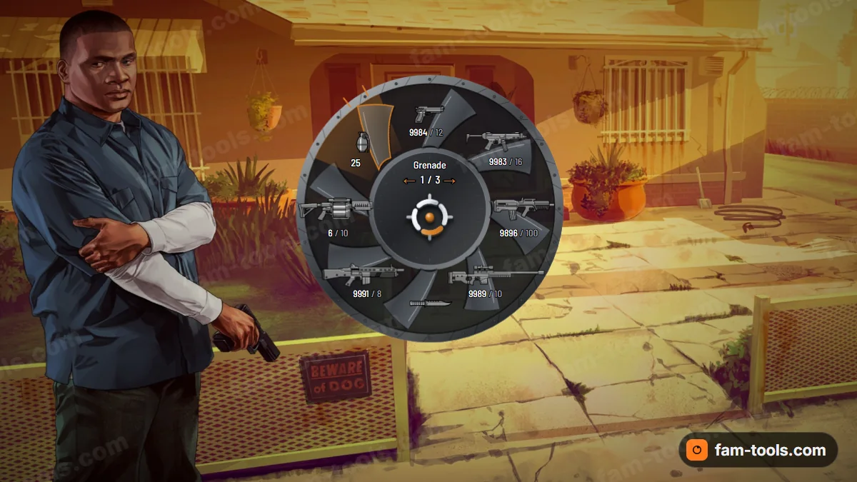 Turbine weapon wheel in the Afterburner palette