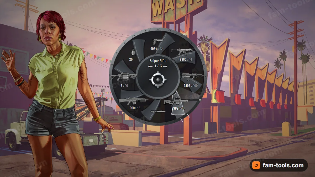 Turbine weapon wheel in the Titanium palette