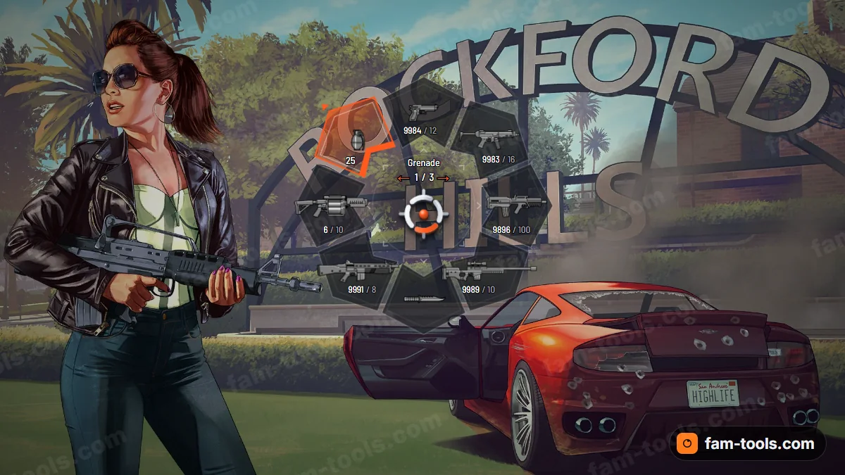 Vanguard weapon wheel in the Assault palette